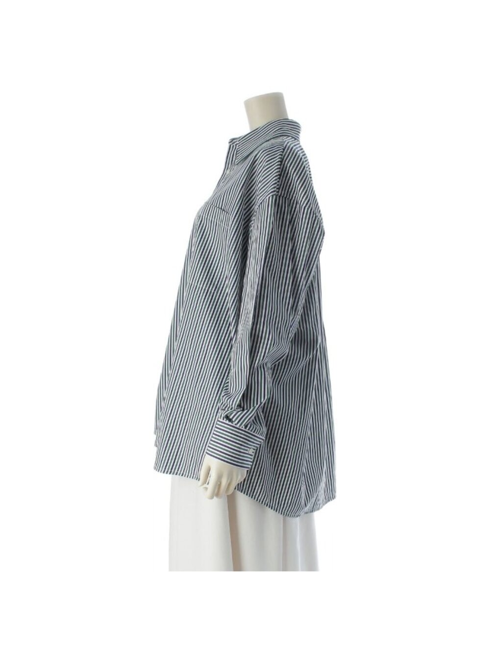 Bottega Veneta Cotton Striped Oversize Long Sleeve Shirt Top Multi Color 34 - Picture 3 of 10